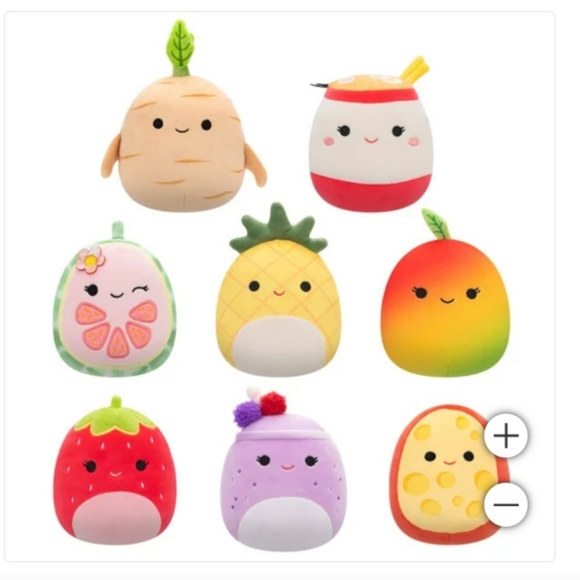 Squishmallows Fruit and Food Plush Set - Multicolor - Picture 1 of 5